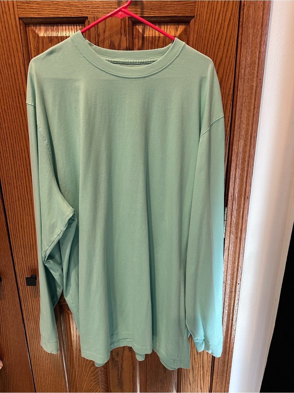Men’s XXL Tall LL Bean Long Sleeve Tee Mint Green Casual Traditional Fit
